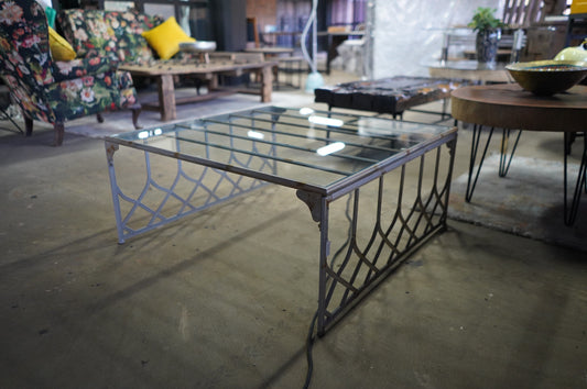 Small Glass Top Square Coffee Table