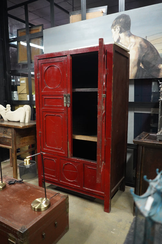 Red Wooden Cupboard